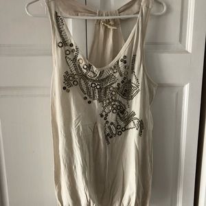 Cream top with sequins